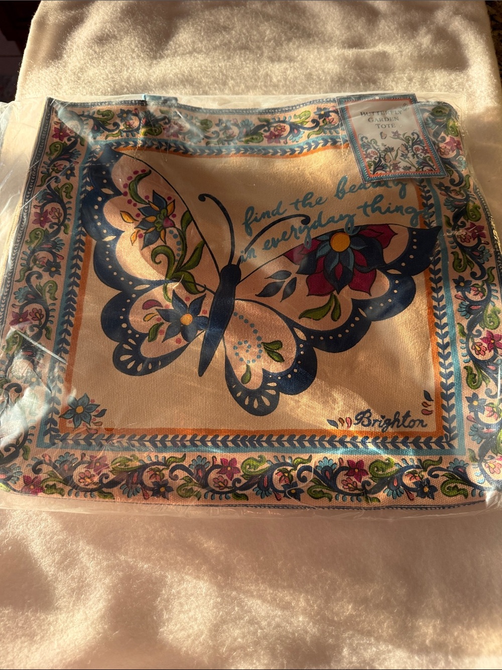 Brighton retail $150 Tote Butterfly garden NEW NWT
